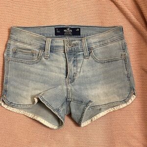 Hollister Faded Blue Denim Shorts
